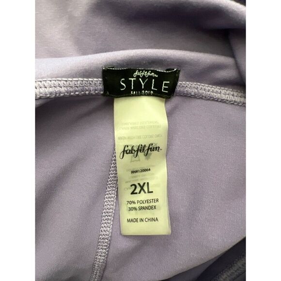 FabFitFun Women Purple Leggings with Stripes Size 2XL - Picture 7 of 8